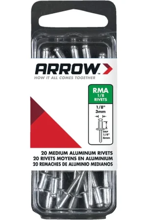 Arrow RMA1/8 Aluminum Rivet 1/8 In. x 1/4 In. Pack Hot Picks