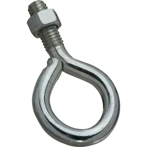 National N221259 3/8 In. x 3 In. Zinc Eye Bolt with Hex Nut Next Day Delivery
