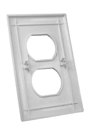 Hot Deal US Hardware E-163C United States Hardware 1-Gang Duplex Outlet Wall Plate, White