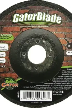 Gator 9604 Gator Blade Type 27 4 In. x 1/4 In. x 5/8 In. Masonry Cut-Off Wheel Special Offer