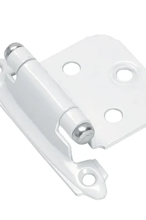 New Release Amerock BPR3429W White Self-Closing Face Mount Variable Overlay Hinge (2-Pack)