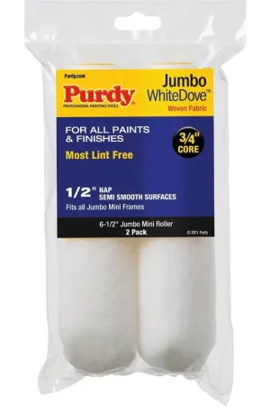 Latest Purdy 14G626013 Jumbo Mini Woven Fabric Roller Cover 6-1/2 In. x 1/2 In. (2-Pack)