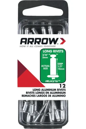 Arrow RLA3/16 Aluminum Rivet 3/16 In. x 1/2 In. Pack Shop Now