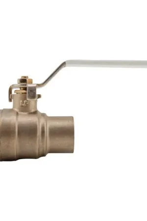 Certified WATTS 555132 LFFBVS-4 11/2 SWT Brass 2 Piece Full Port Ball Valve With Lever Handle