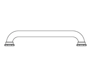 Buy Today Elcoma 01-5224-ST Straight Grab Bar, Smooth Grip, Twist Lock Flange, Stainless Steel, 1-1/2 x 24