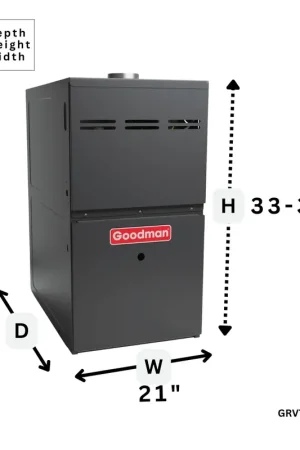 Budget Goodman GRVT800804CX Gas Furnace 80% AFUE (Upflow/Horizontal) Replacement MPN