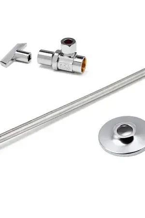 McGuire Manufacturing LF185LK Toilet 1/2 in x 3/8 in x 2-1/4 in Supply Kit in Chrome Plated Must Have