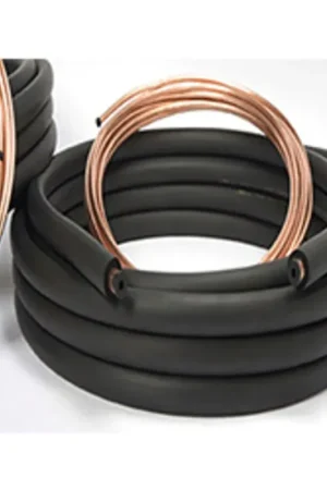 Budget Great Lakes Copper 018645 Line Set, 3/8 x 7/8 x 40' Insulation 1/2 Standard White Plain End