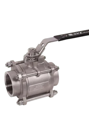 Professional Grade SVF 30SSTH-2 Stainless Steel Ball Valve - Threaded, Three-Piece
