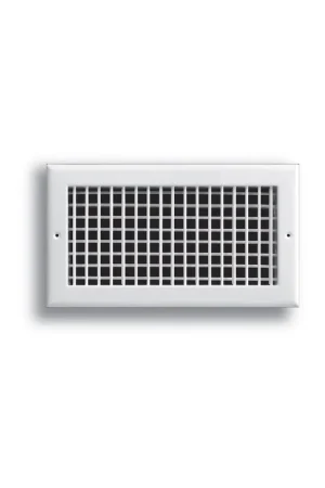 Professional Grade TRUaire 220VO 8 inch x 8 inch White Adjustable Double Deflection Wall Ceiling Register