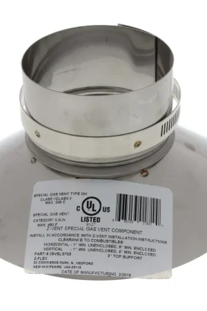 Buy Online Z-FLEX 2SVSLSF03 Z-Vent (Single Wall, AL29-4C Special Gas Vent) Storm Collar 3 Diameter