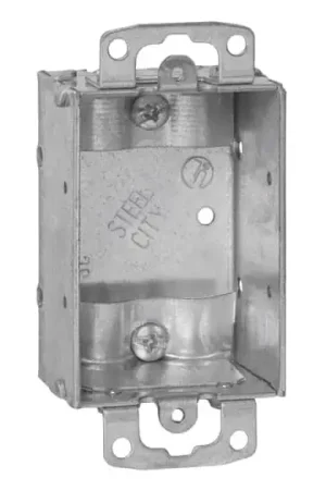 Certified Steel City SWB-25 Non-Gangable Switch Box 7.5 Cubic Inches 3 Inches Long x 2 Inches Wide x 1-1/2 Inches Deep