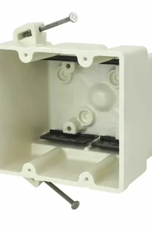 Allied Moulded Products 2300-NK 2-Gang Switch/Receptacle Outlet Box 4 Inch x 3 Inch x 3-3/4 Inch Clearance